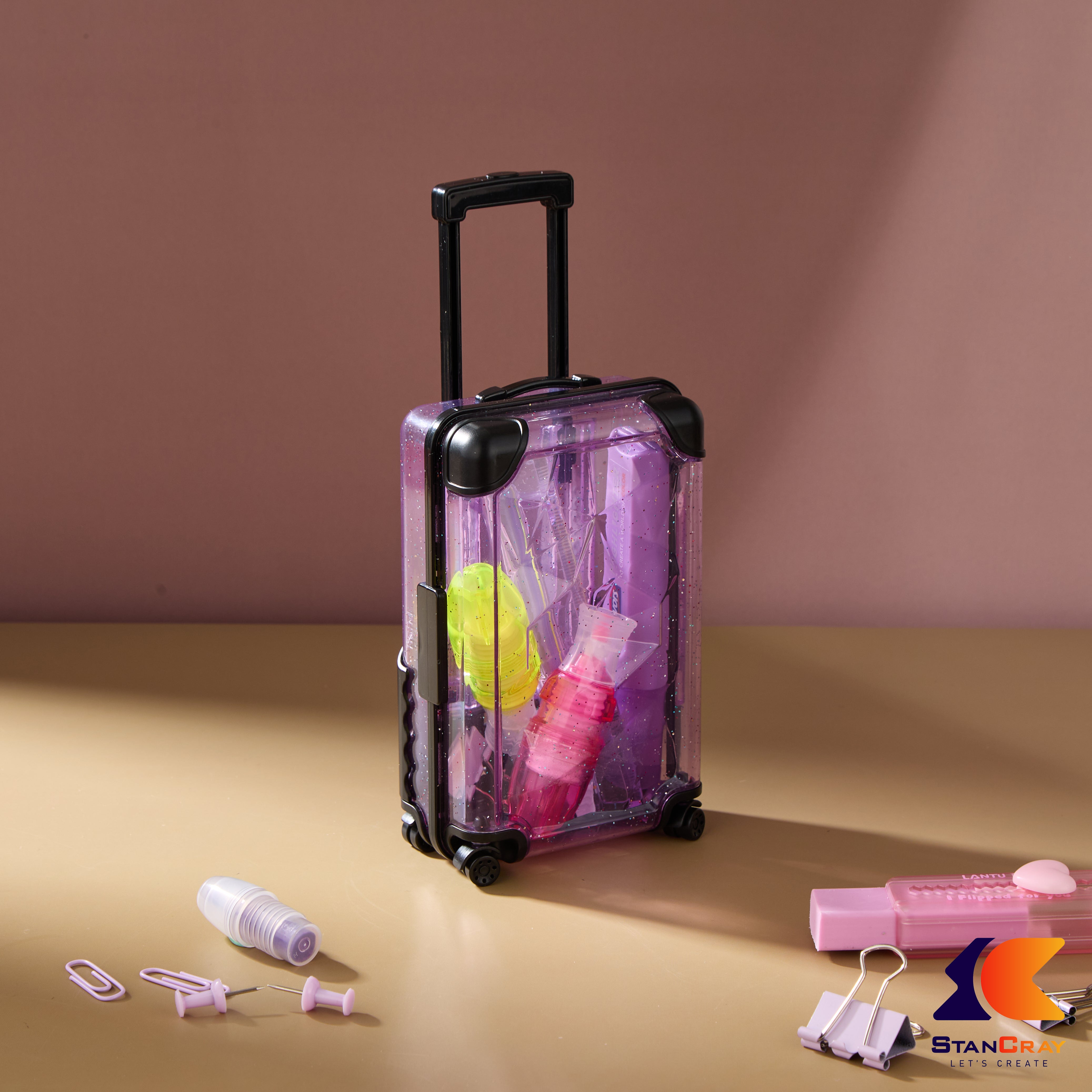 Suitcase Shaped Mobile Stand & Storage Box