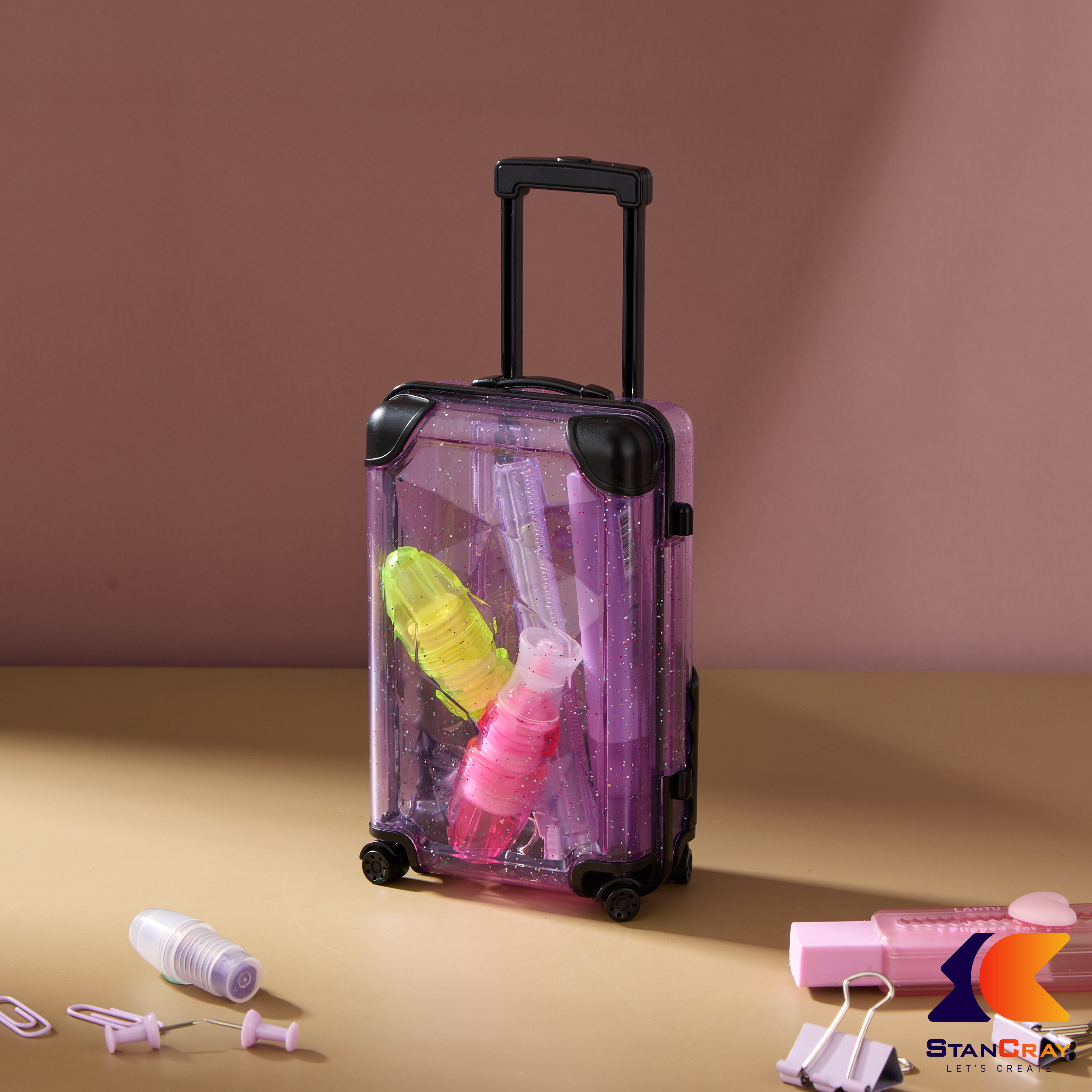 Suitcase Shaped Mobile Stand & Storage Box