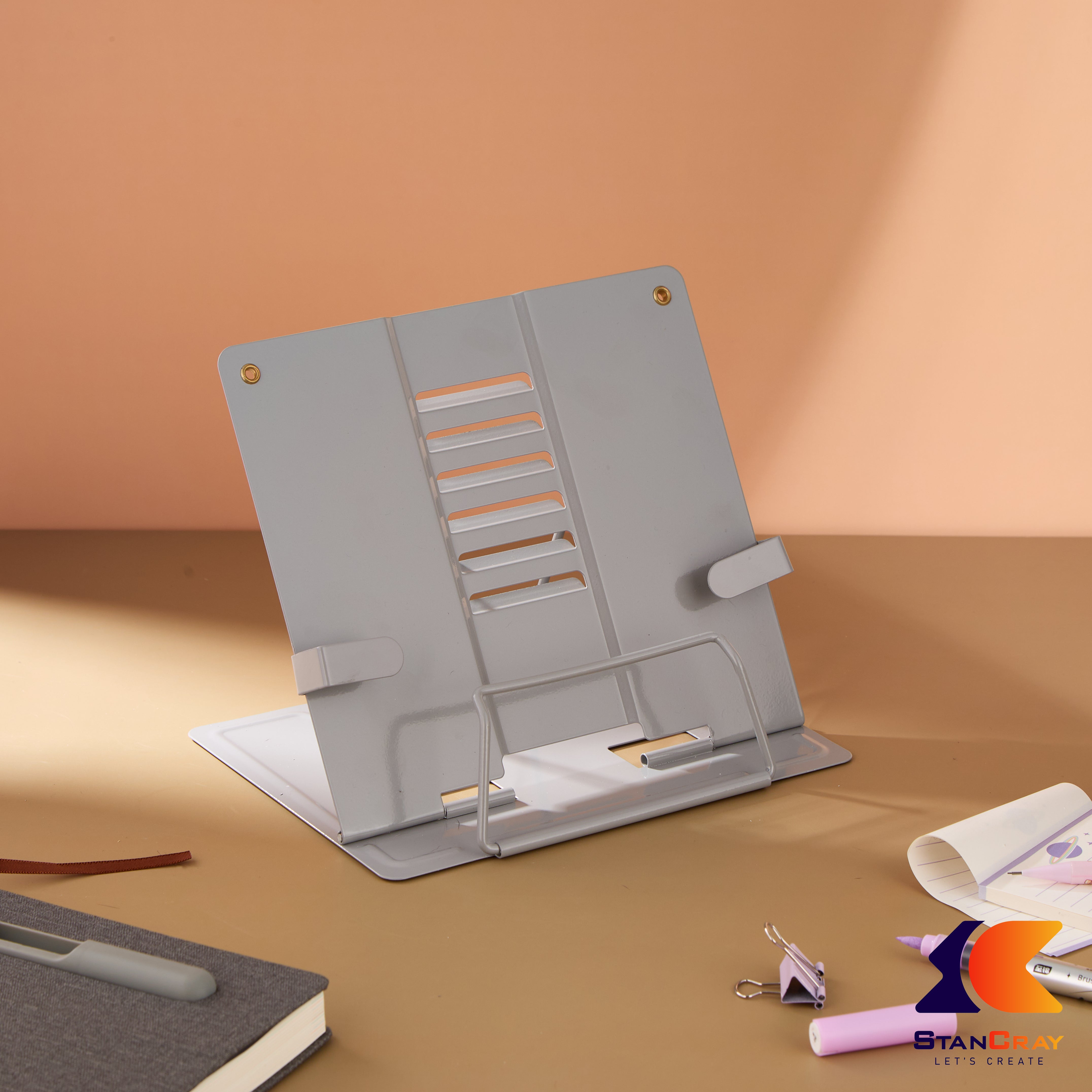 Metal iPad Book Holder - White