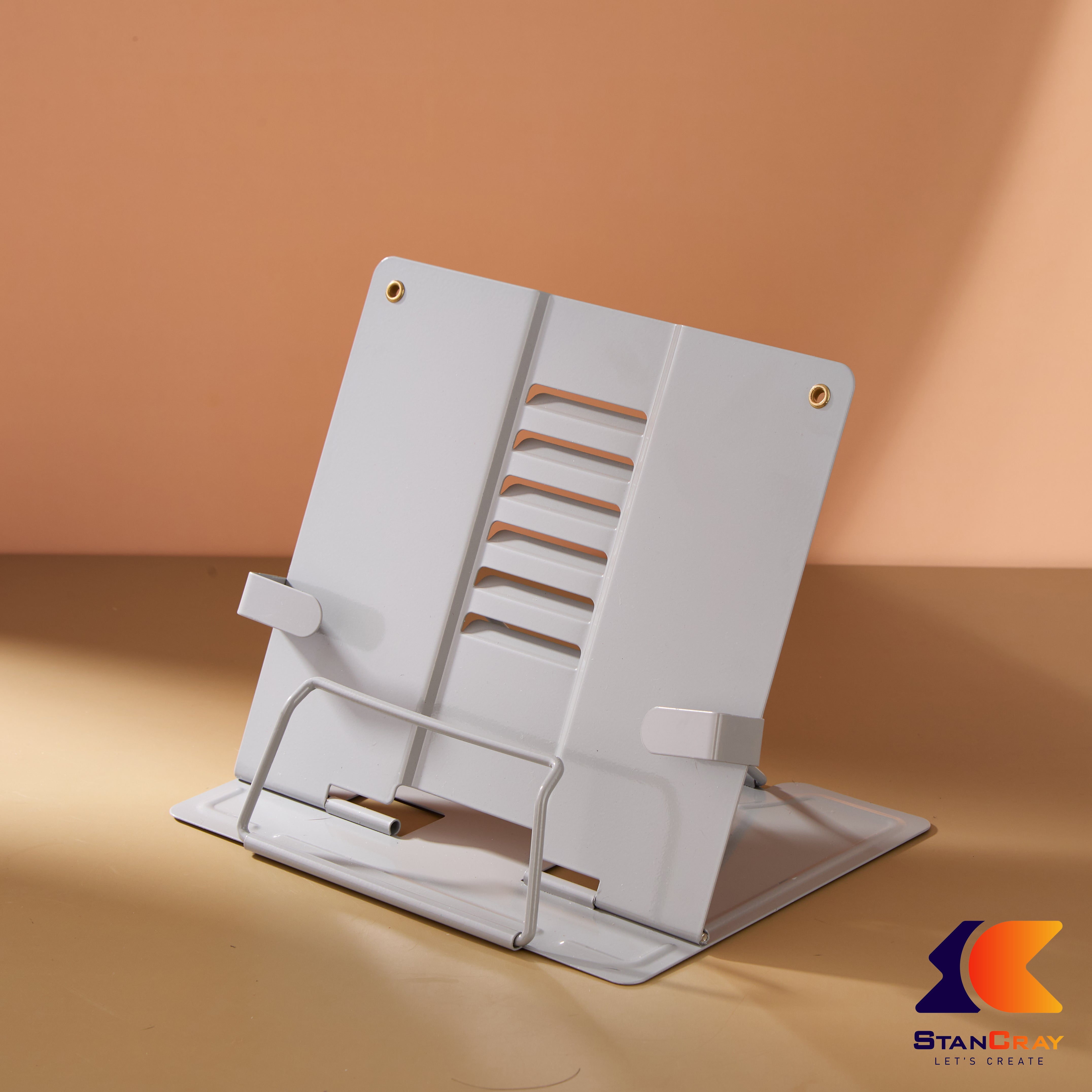 Metal iPad Book Holder - White