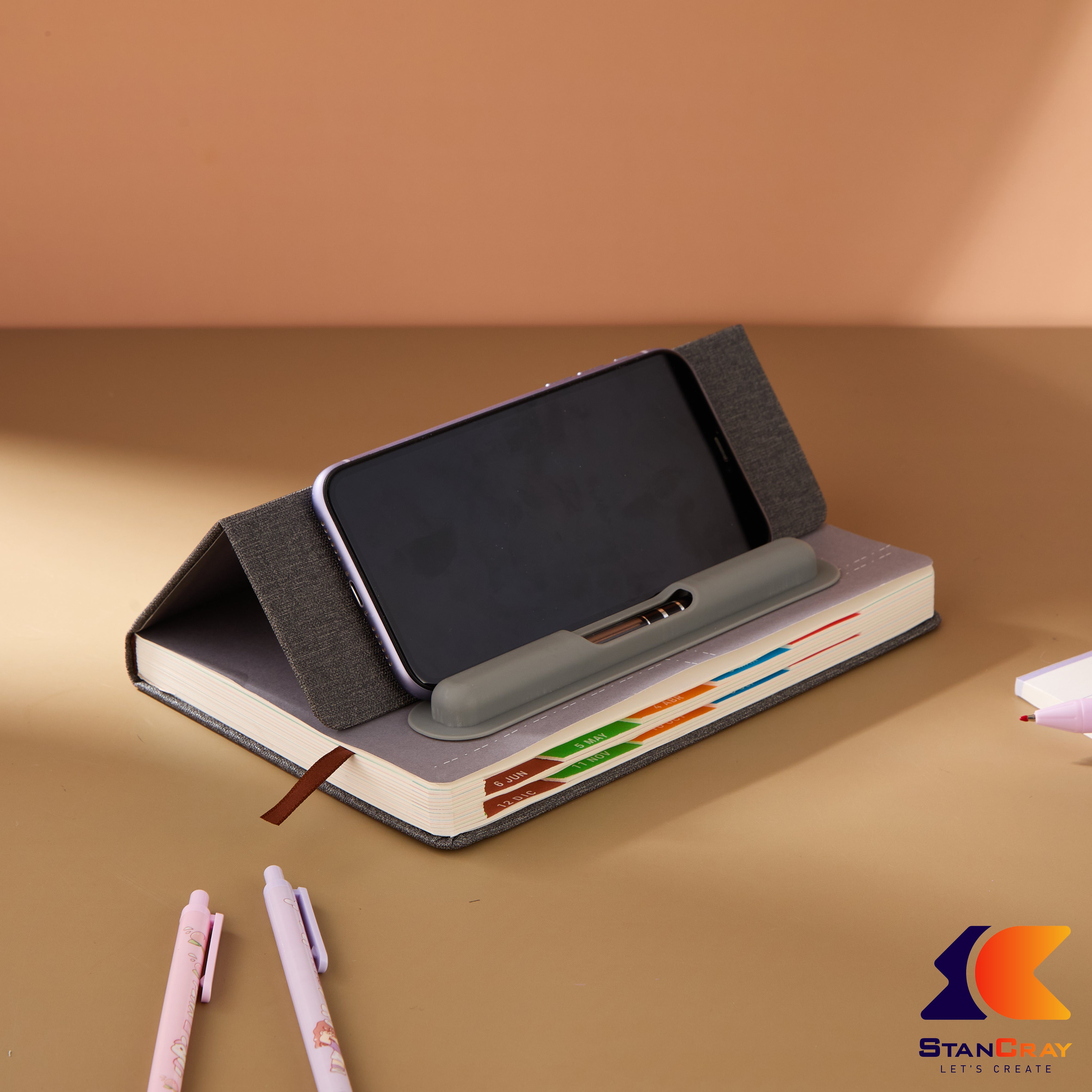 Planner 2025 With Mobile Stand And Pen Holder