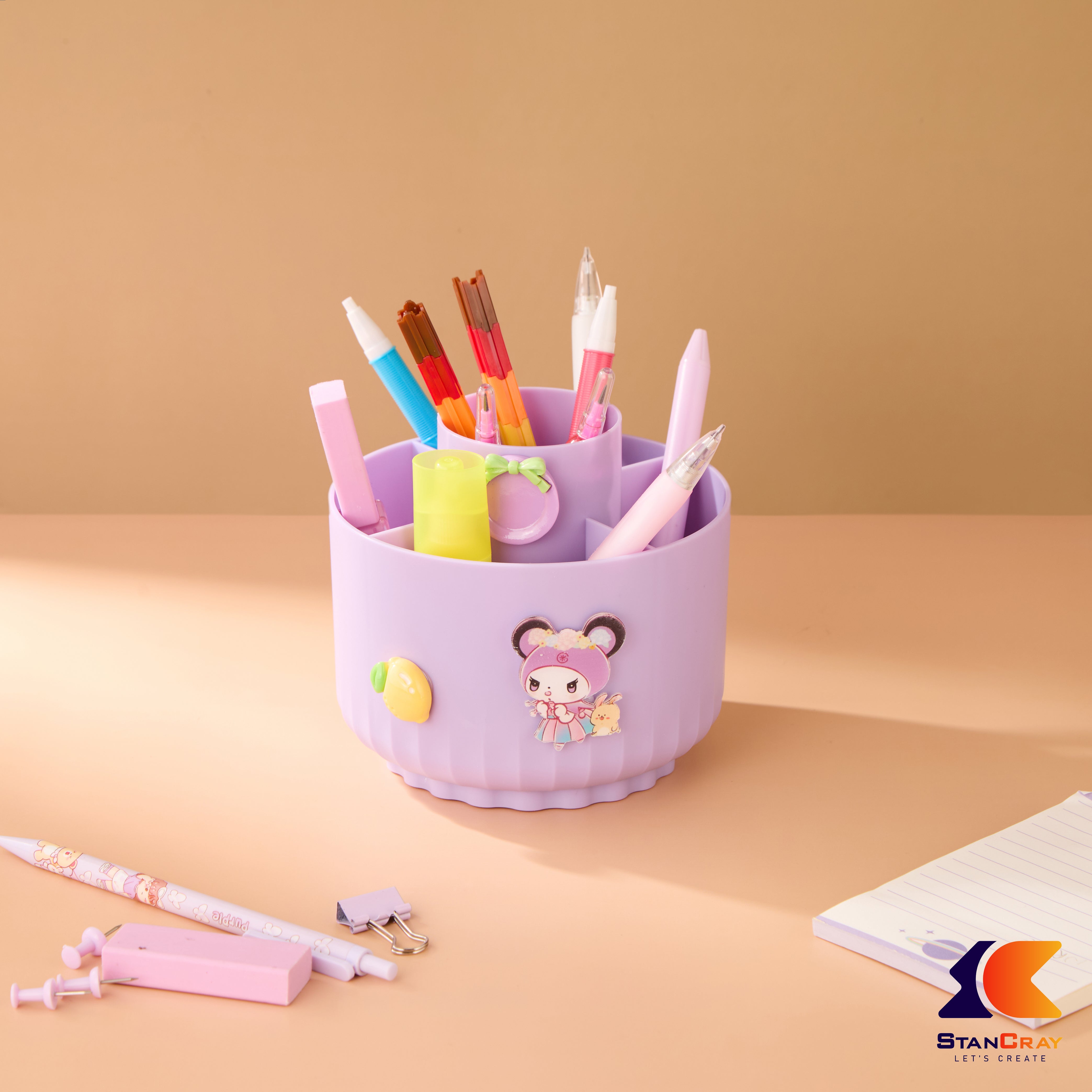 Rotating Pen & Make Up Kit Holder