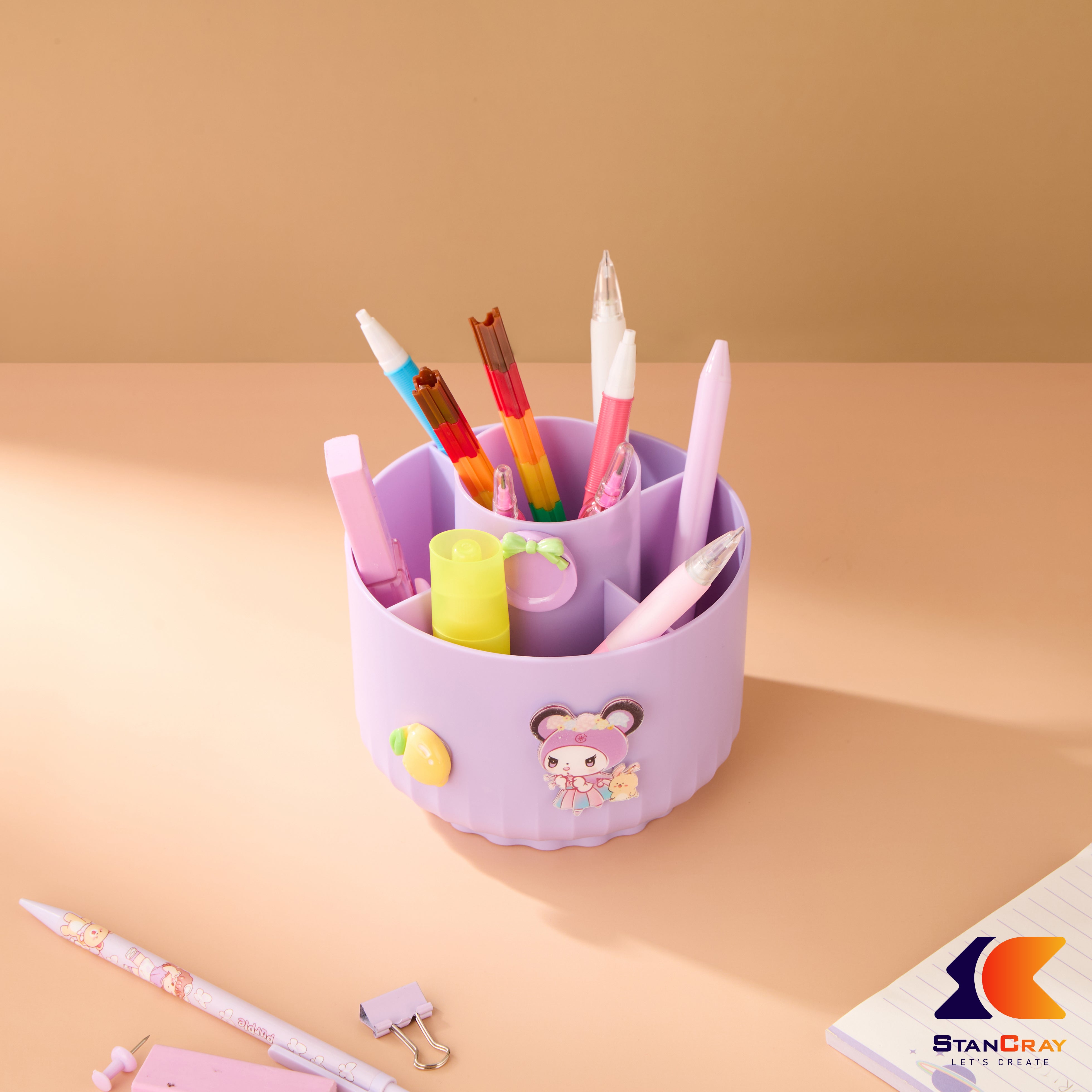 Rotating Pen & Make Up Kit Holder