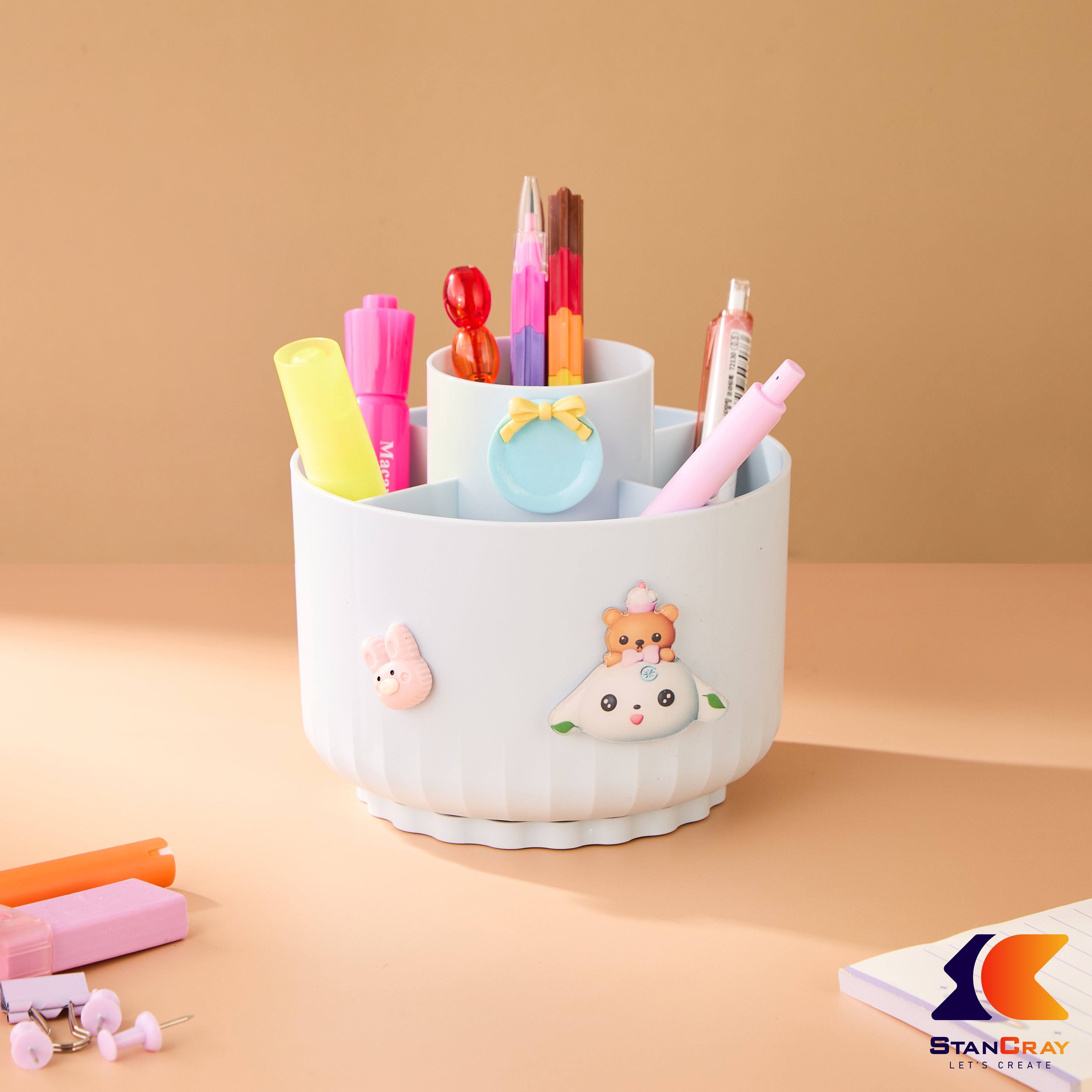 Rotating Pen & Make Up Kit Holder