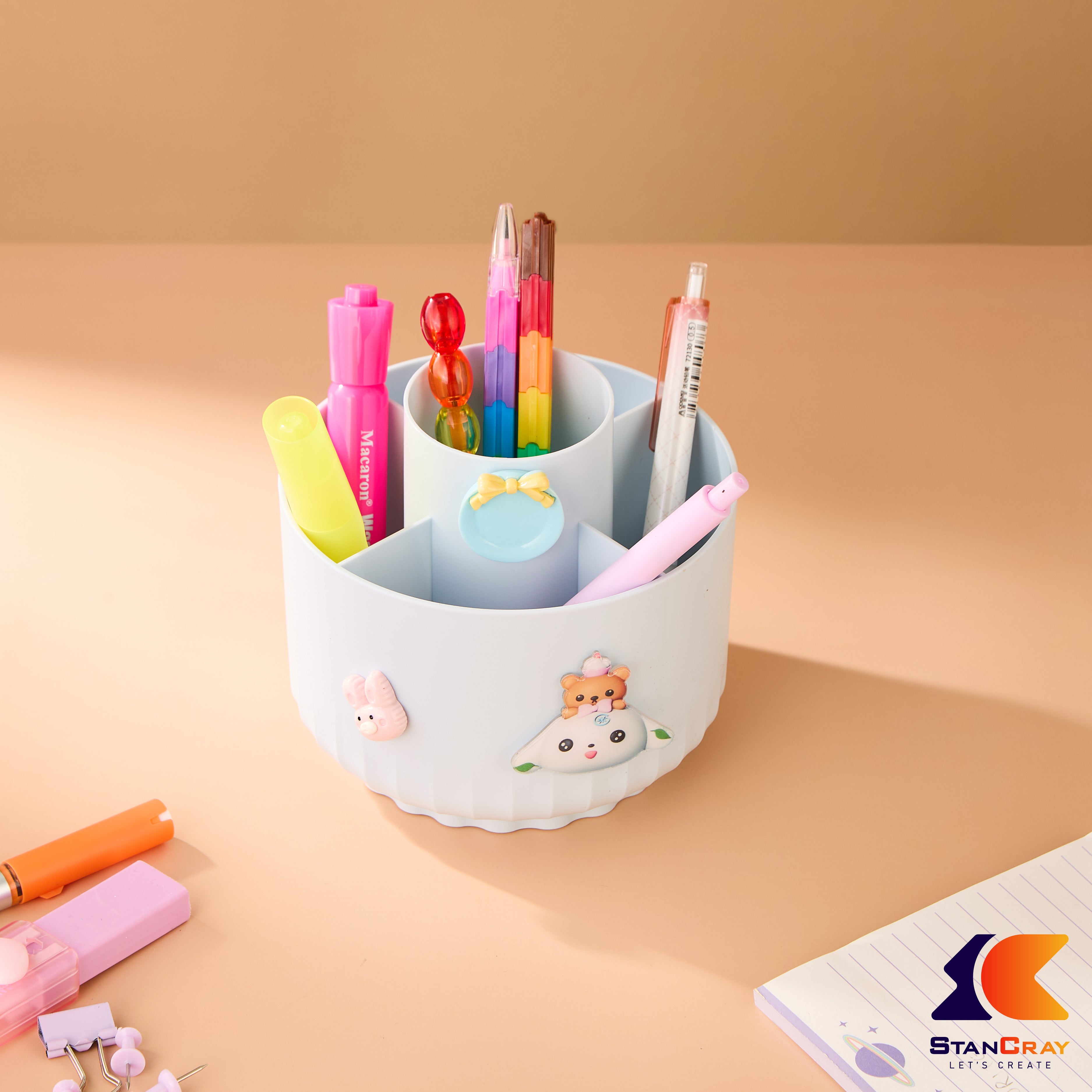 Rotating Pen & Make Up Kit Holder