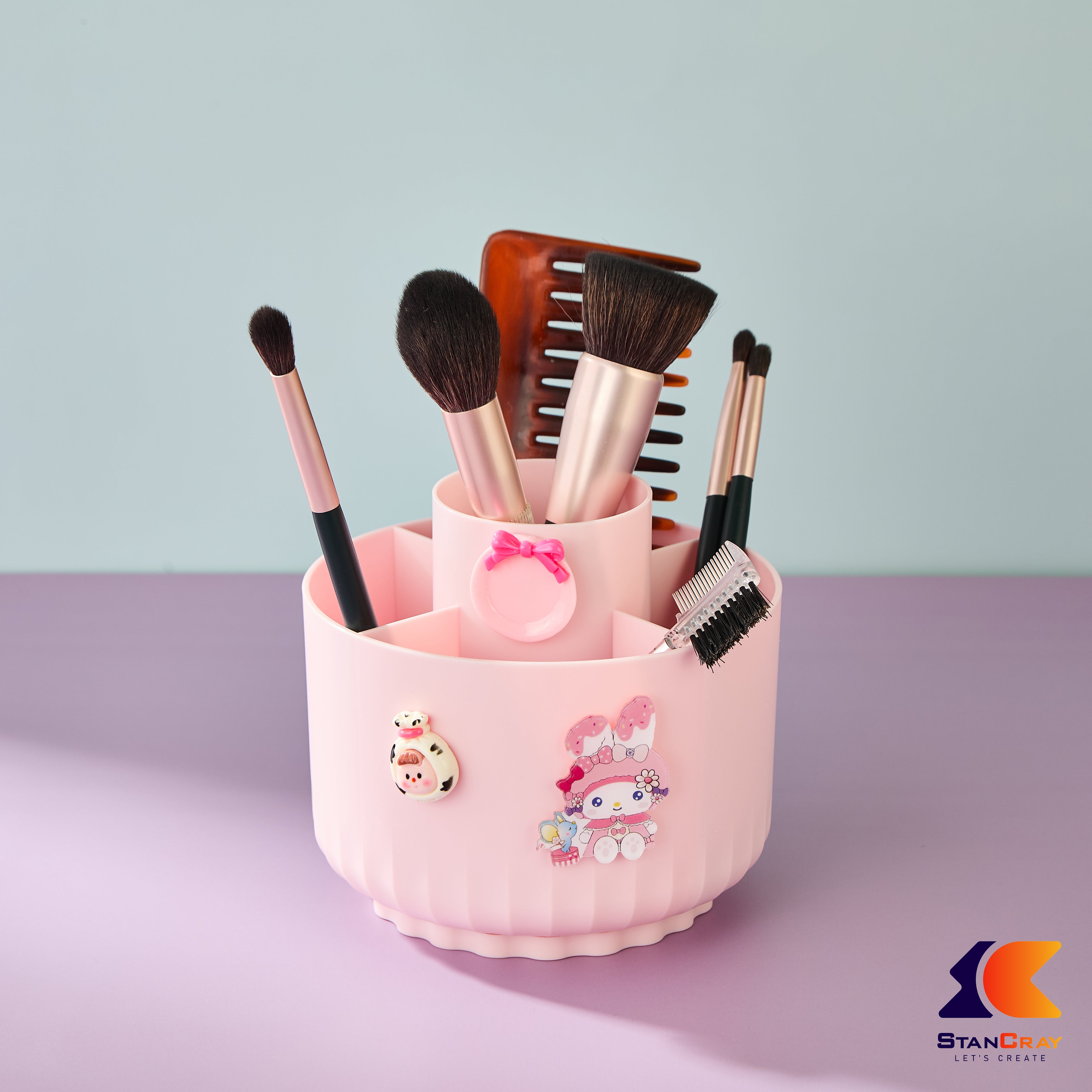 Rotating Pen & Make Up Kit Holder