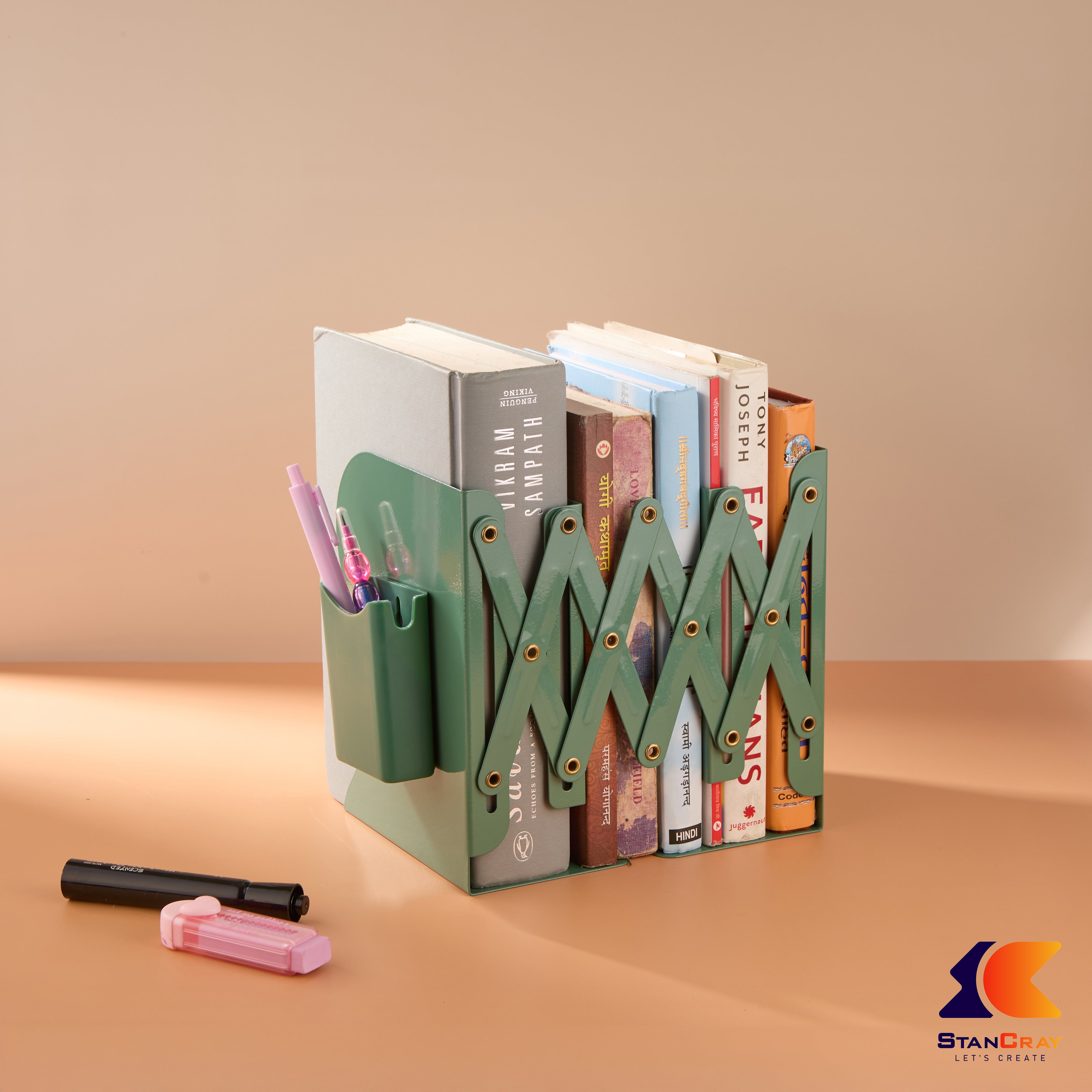 Metal Expandable File/Book/Pen Stand