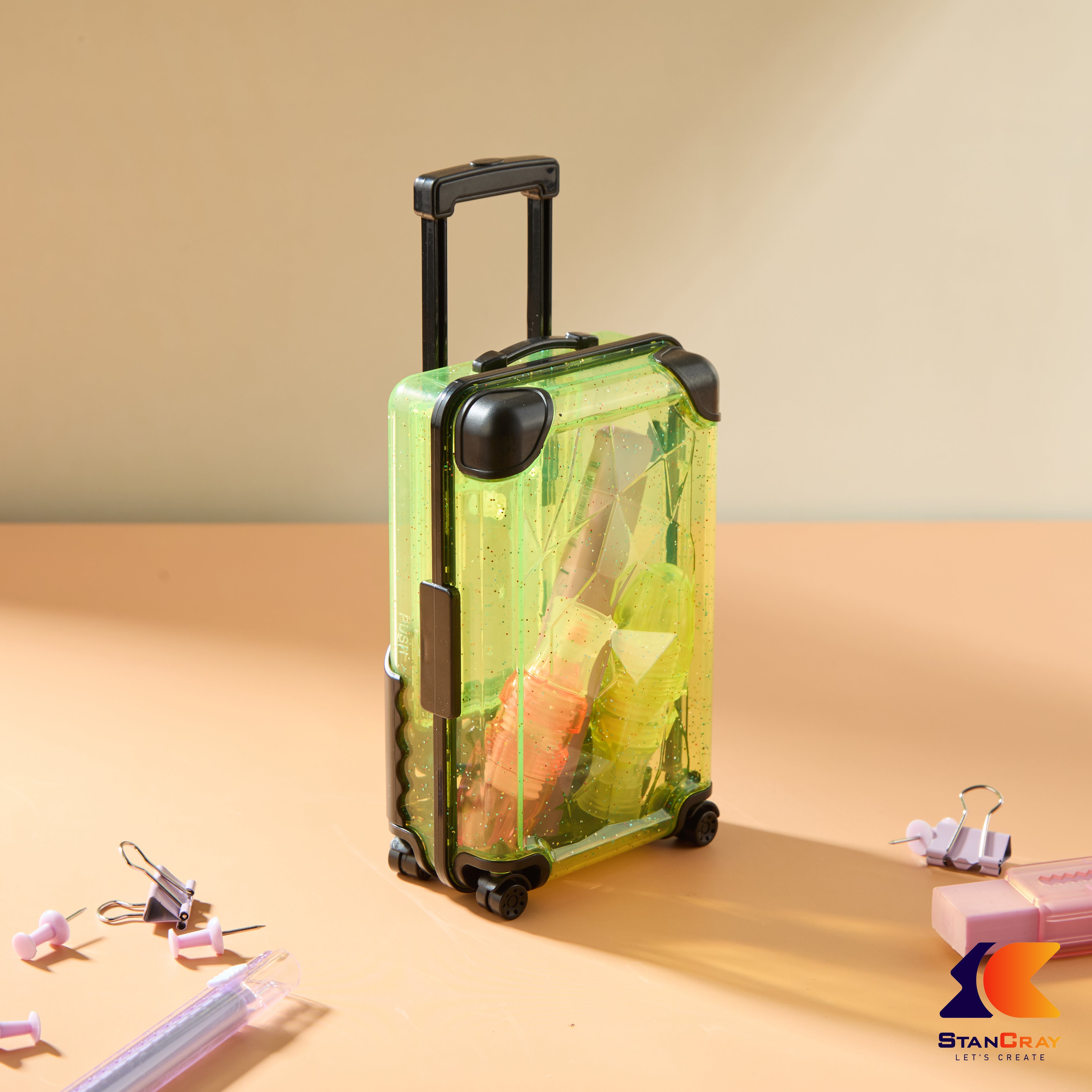 Suitcase Shaped Mobile Stand & Storage Box