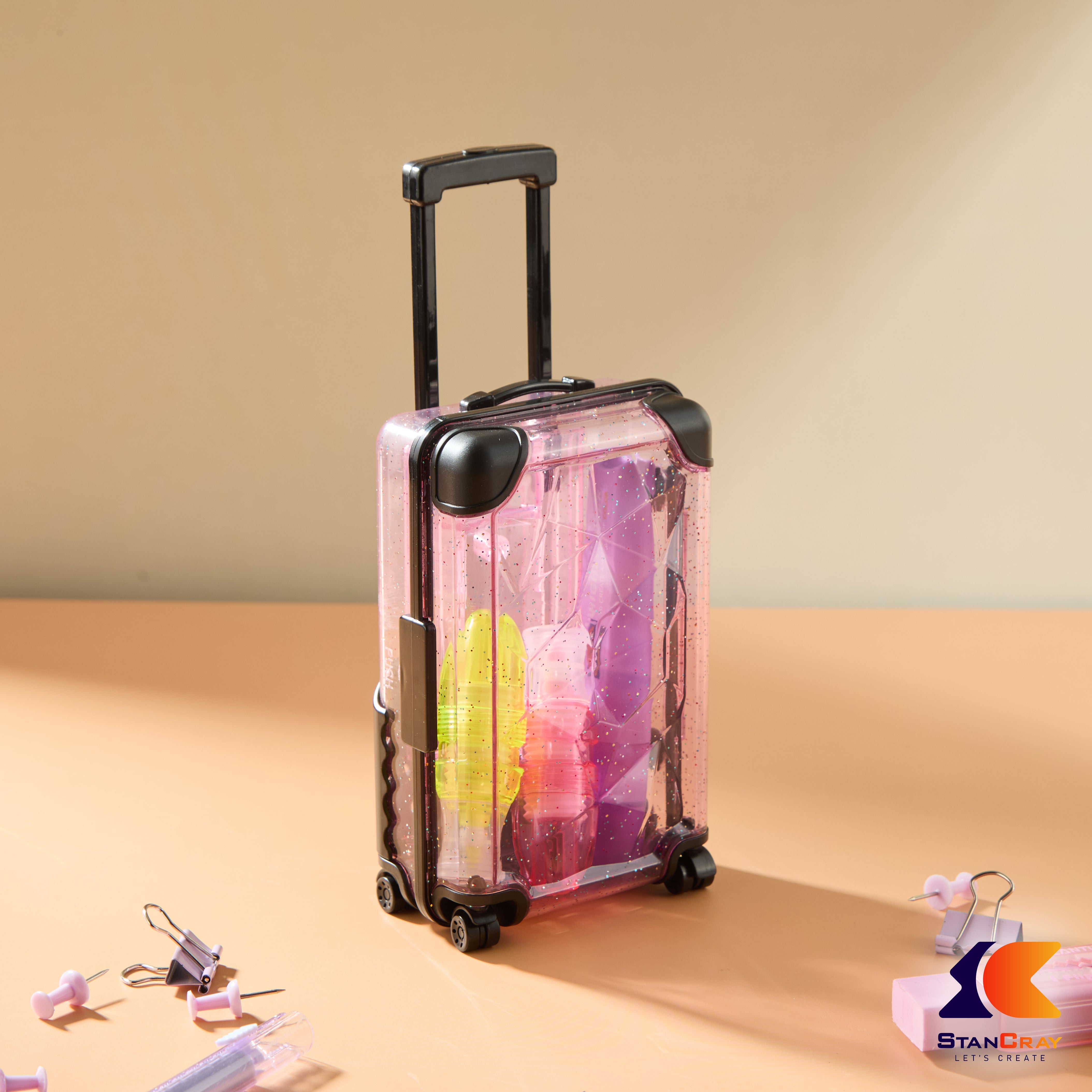 Suitcase Shaped Mobile Stand & Storage Box