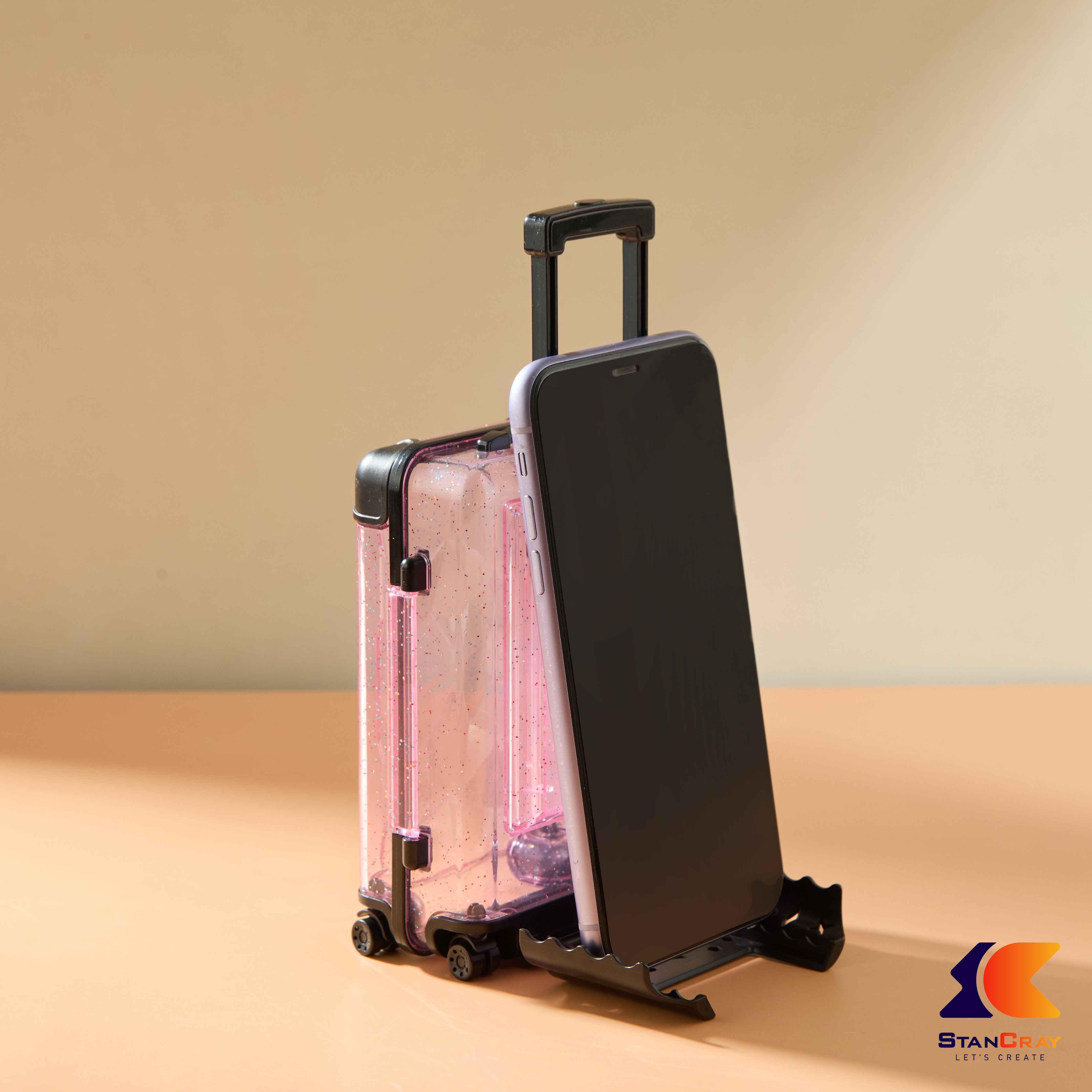 Suitcase Shaped Mobile Stand & Storage Box