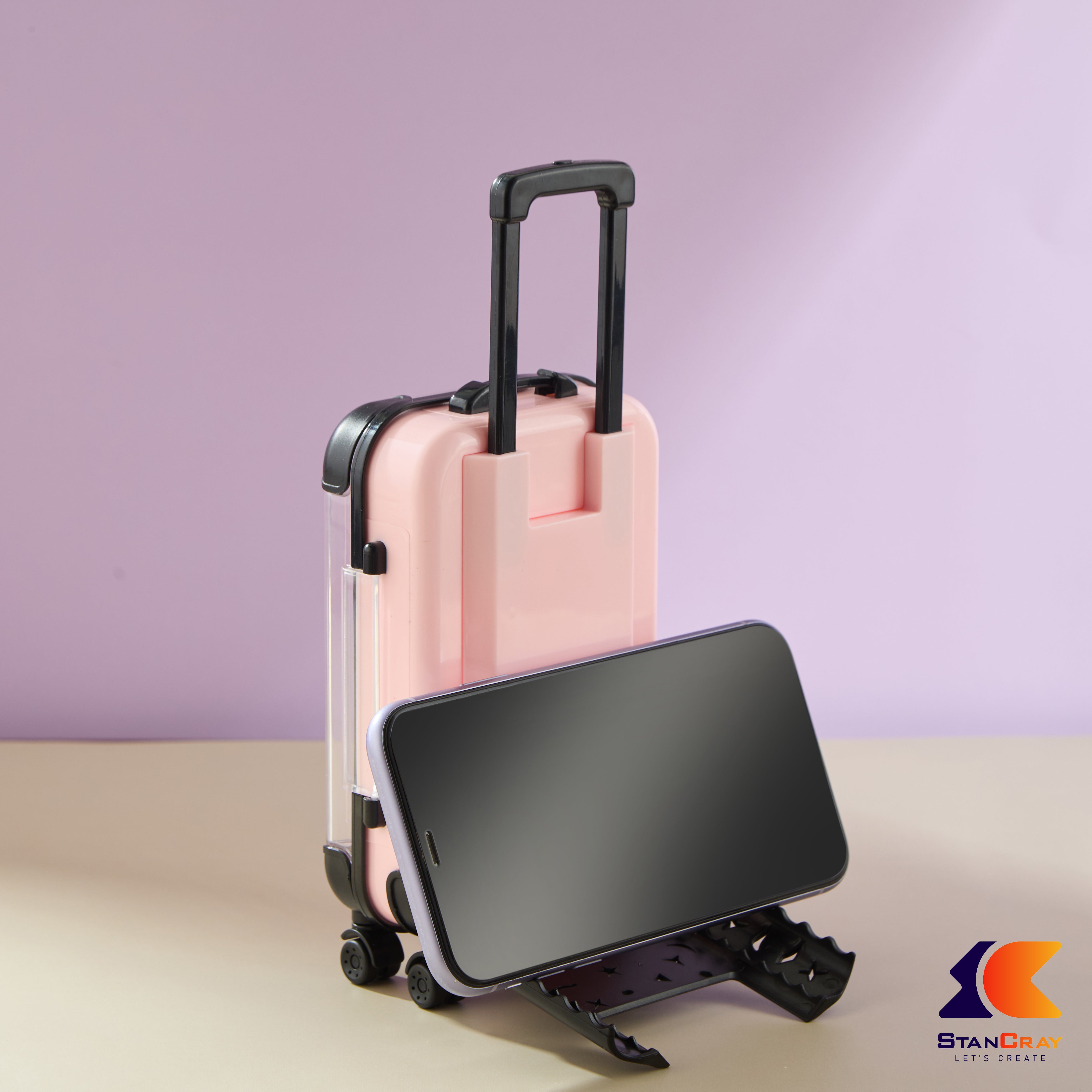 Suitcase Shaped Mobile Stand & Storage Box