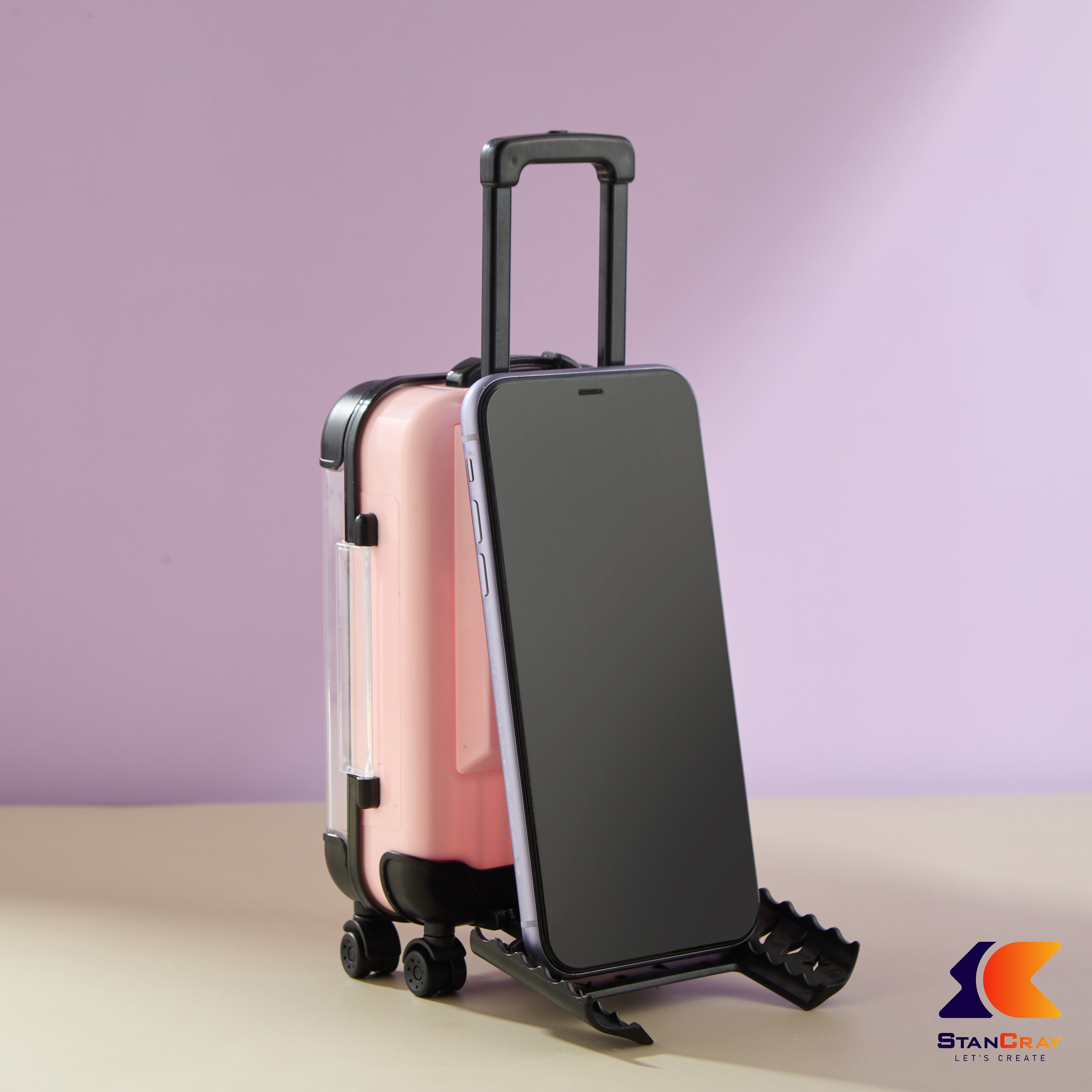 Suitcase Shaped Mobile Stand & Storage Box