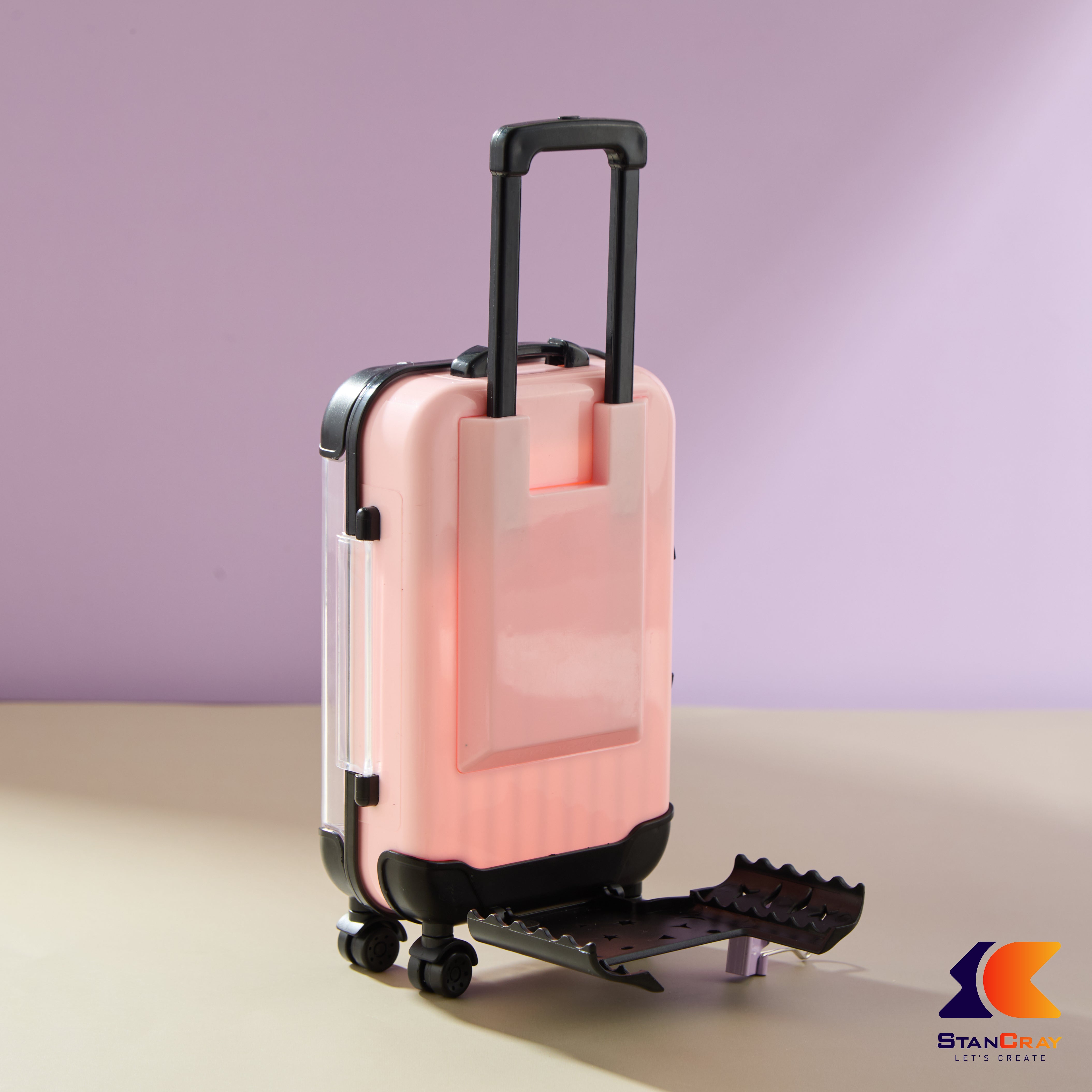 Suitcase Shaped Mobile Stand & Storage Box