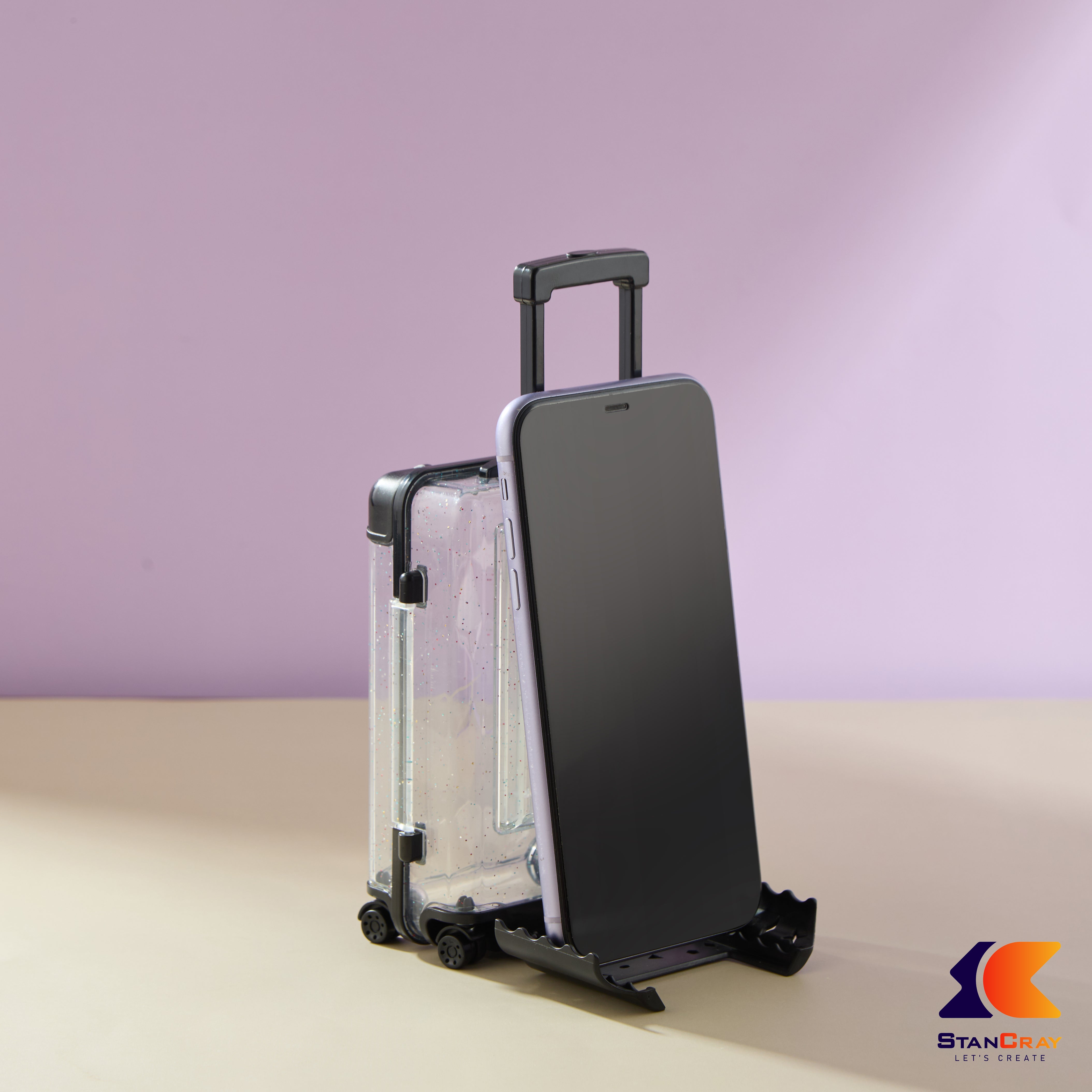 Suitcase Shaped Mobile Stand & Storage Box