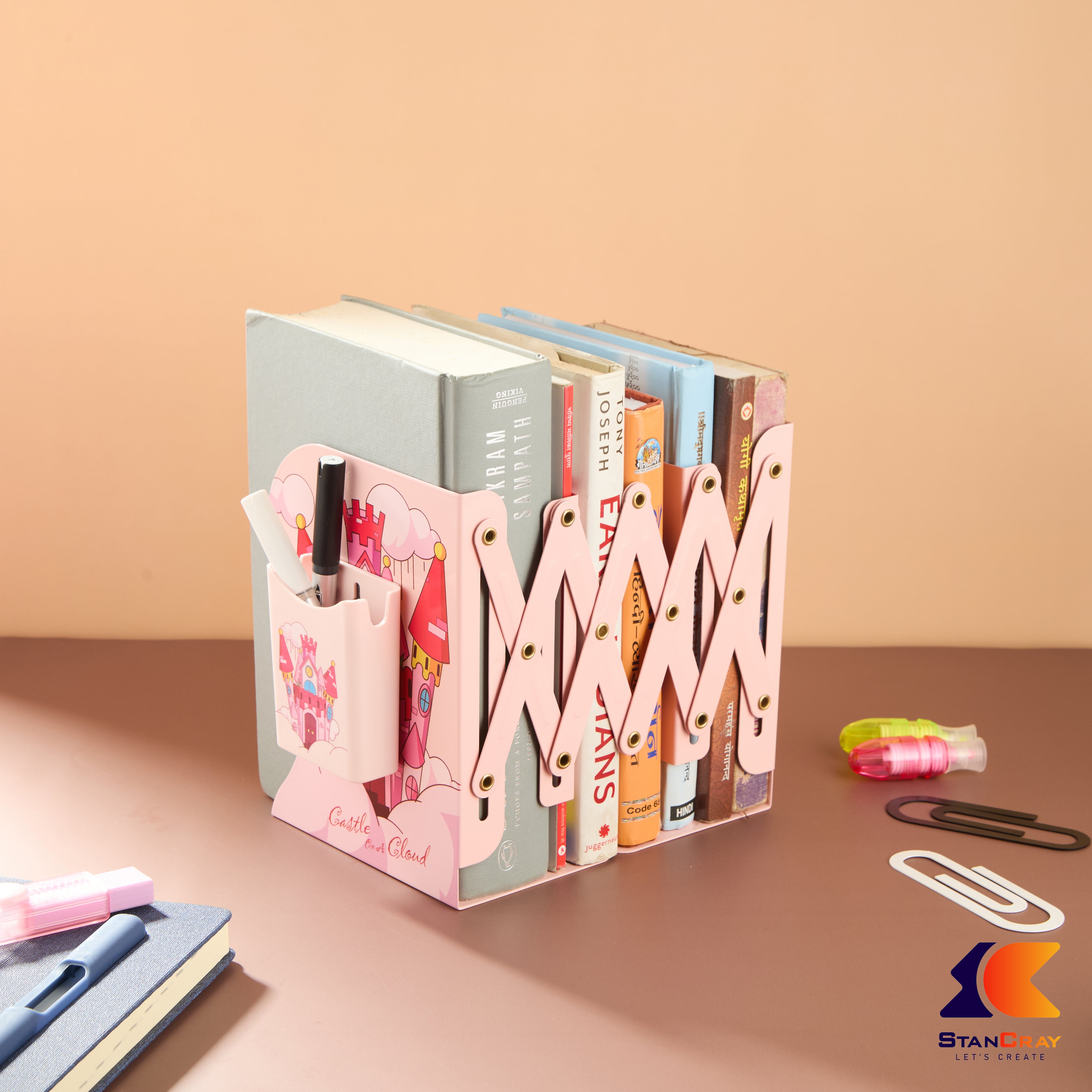 Metal Expandable File/Book/Pen Stand