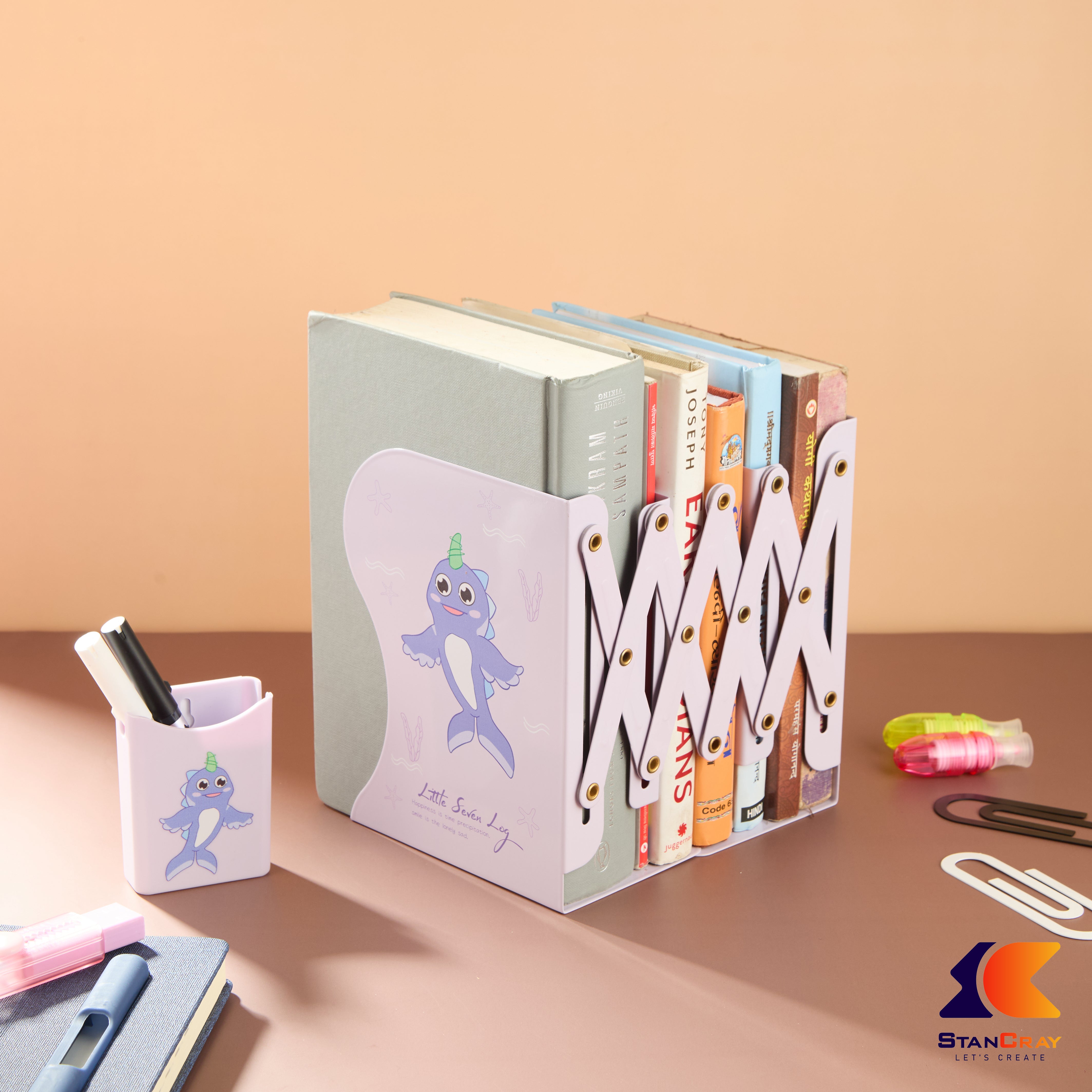 Metal Expandable File/Book/Pen Stand